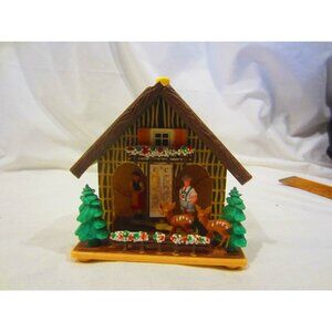 BAMBI plastic chalet German house thermometer VINTAGE